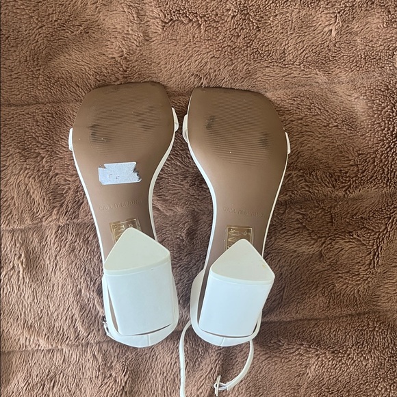 Call It Spring White Block Heel Sandals - Picture 5 of 6